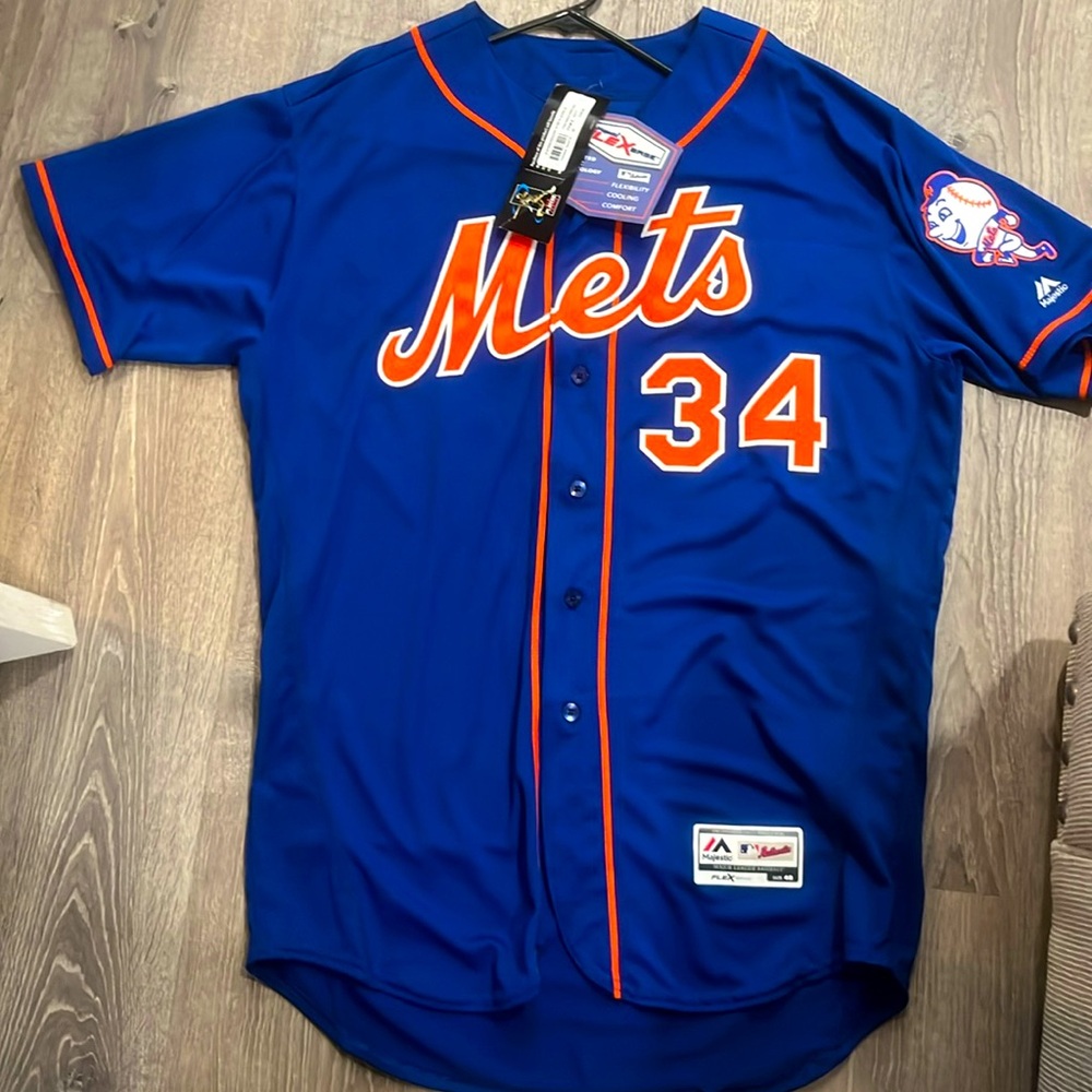 Official MLB NY Mets Jersey - Noah Syndergaard. Mr. Met emblem
